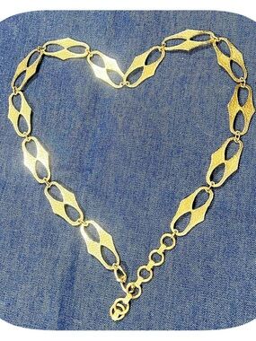 Golden Spiked Metal Chain Waist Belt Naval Traditional Flash Style 40”